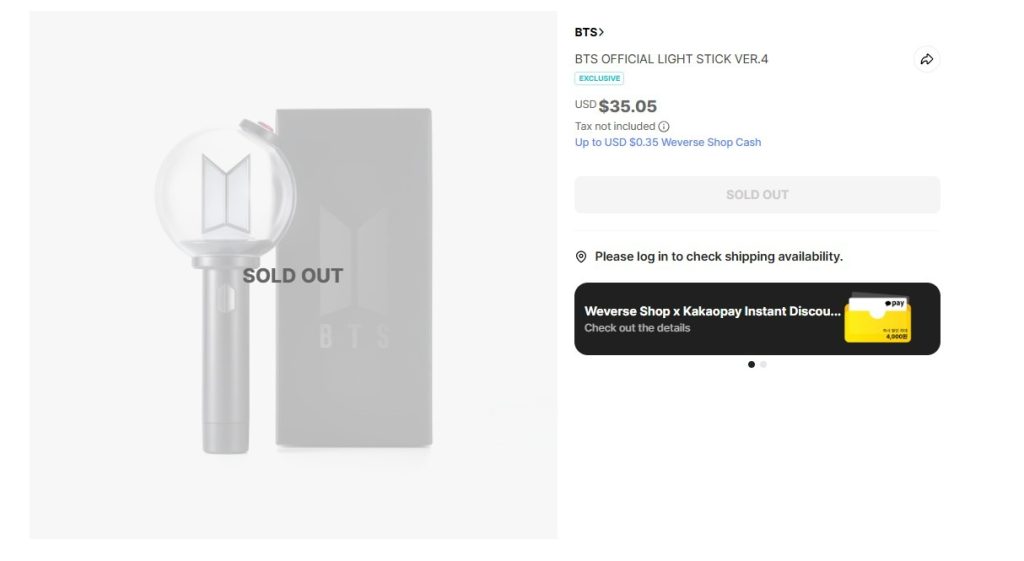 BTS Lightstick Price Weverse BTS Lightstick Price Weverse